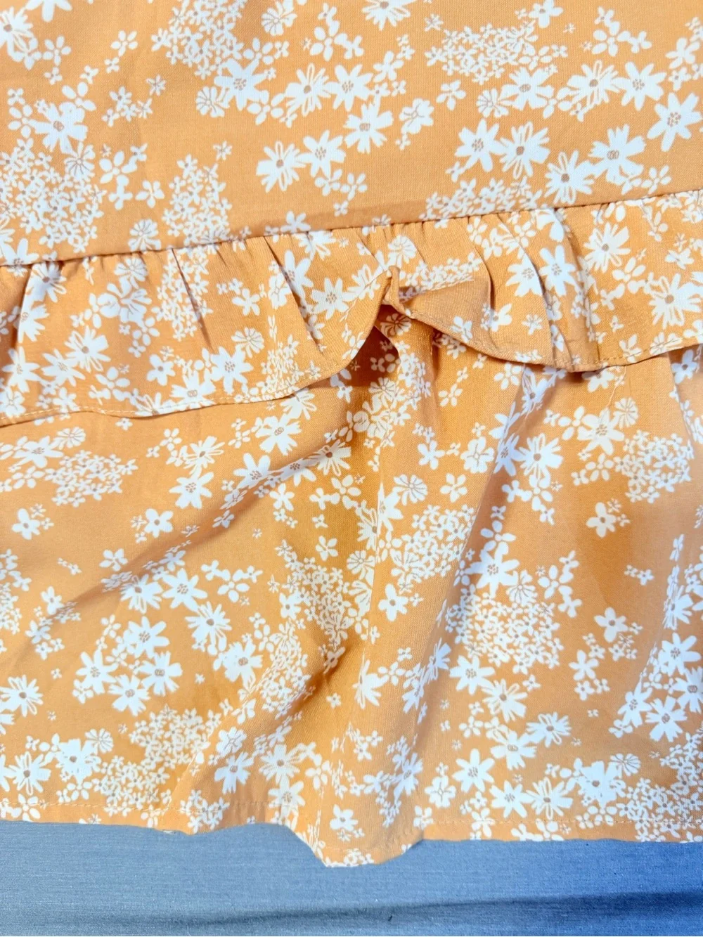 Dokotoo Yellow Floral Smocked Long Sleeve Tiered Midi/Maxi Dress size Large